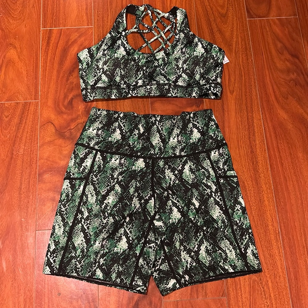 CVG sports bra and shorts set
